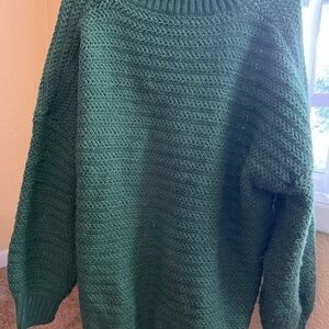 Cozy Green Knit Sweater